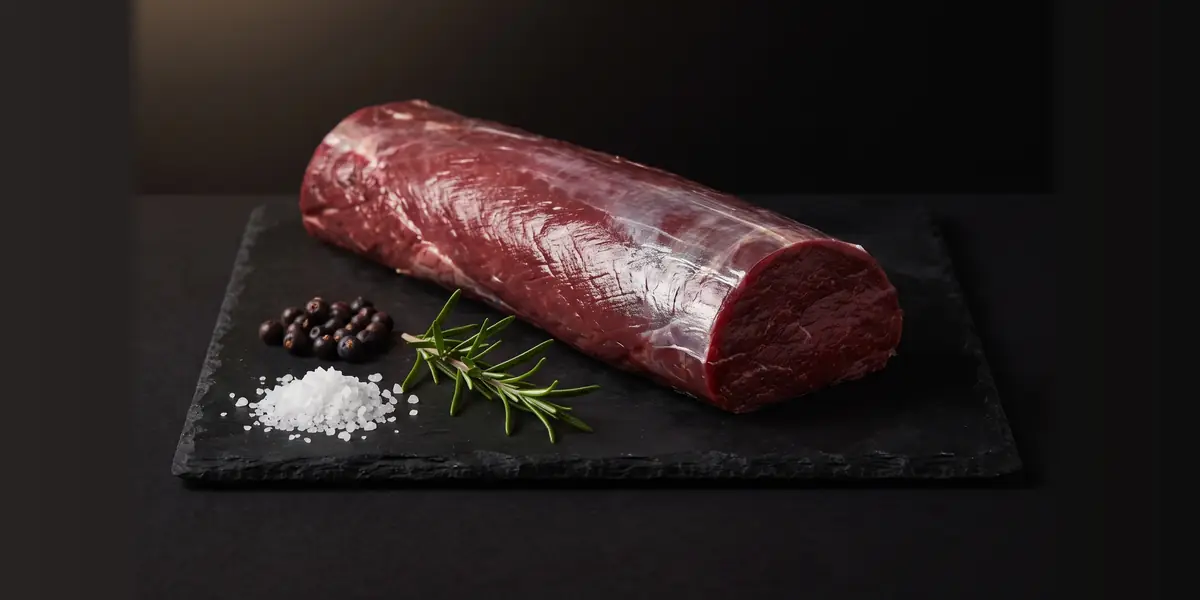 Fresh venison, lean red deer meat, medallions ready to cook, delivered in Mauritius