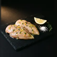 Marinated chicken escalope
